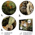 thumbnail image 3 of Designart "Tigers In Asian Painting III" Asian Metal Wall Decor, 3 of 5