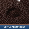 thumbnail image 4 of Smiry Chenille U-Shaped Toilet Bathroom Rugs, Soft Absorbent Non-Slip Contoured Carpet, Machine Washable Bathroom Mats, 20"X20", Brown, 4 of 7