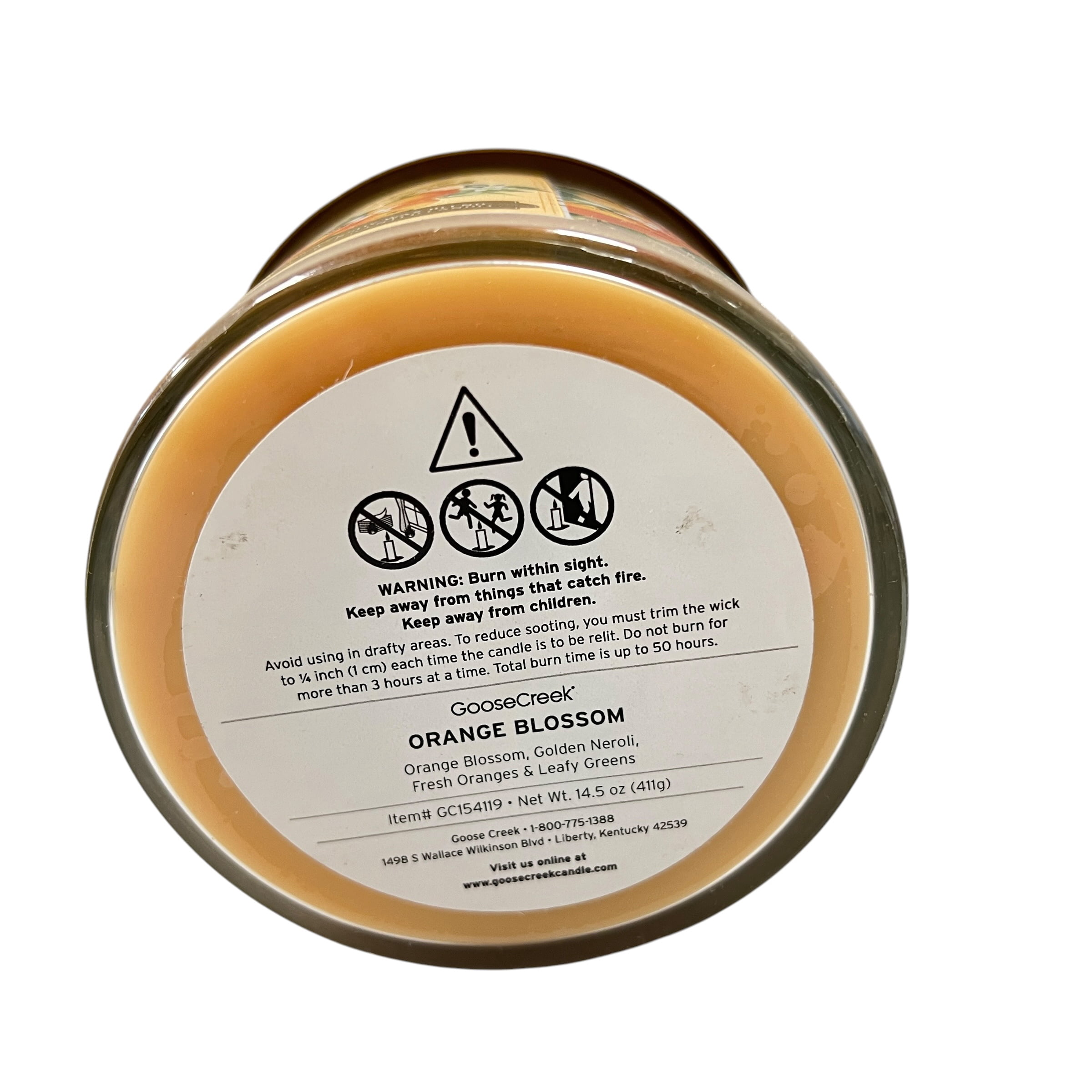 Goose Creek Orange Blossoms Scented 3 Wick Candle 14.5 oz