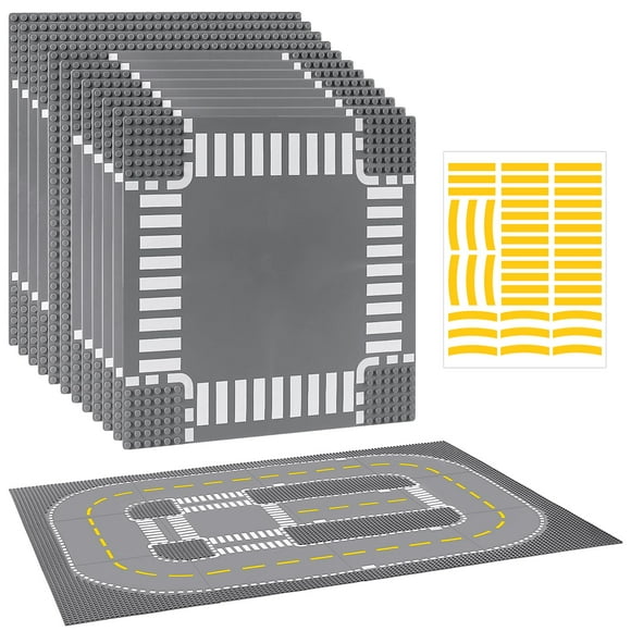 Road Base Plates Pokiiulk, paquete de 12 unidades, 25,5 cm x 25,5 cm, con pegatinas