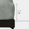 thumbnail image 2 of Grey King Size Sheets, 18 Inch Deep Pocket King Sheets Botanical Pattern Sheet Luxury Rustic Soft Hotle Quality-1800 Threat Count, 2 of 7