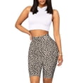 thumbnail image 2 of Loliuicca Women Printed Stretch Short High Waist Athletic Biker Short Pants, 2 of 3