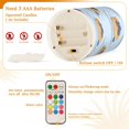 thumbnail image 5 of Yayeee Flameless Candles with Remote Flickering Battery Operated Multi Color Changing, Blueberry Pancake Pattern, 5 of 7