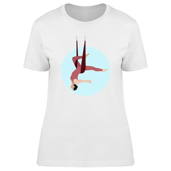 Aerial Yoga, Upside Down Pose T-Shirt Women -Image by Shutterstock, Female 3X-Large