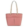 thumbnail image 6 of Michael Kors Bedford Medium Top Zip Pocket Tote Rose 30S9Lbft2L-622 One Size Pebbled Leather, 6 of 6