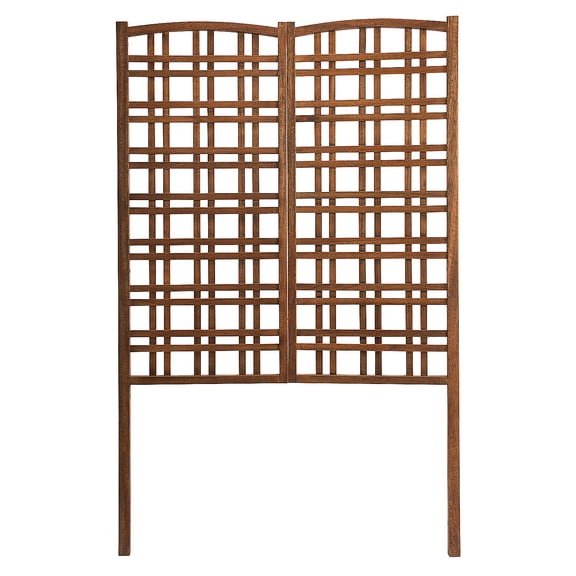 Evergreen Large 72 in. Outdoor Eucalyptus Wood Privacy Trellis