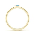 thumbnail image 2 of Angara Natural 0.15 Ct. Aquamarine Solitaire Ring in 14K Yellow Gold for Women (Ring Size: 3.5), 2 of 9