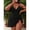 Black, variant on Plus Size Women Mint Green Spaghetti Strap Draped Swim Bodysuit, Fitted Beach Vacation Swimsuit