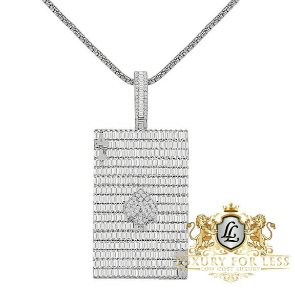 30 Grams Big 2.50 " 14k Gold Over Casino Royal King Poker Charm Pendent Chain