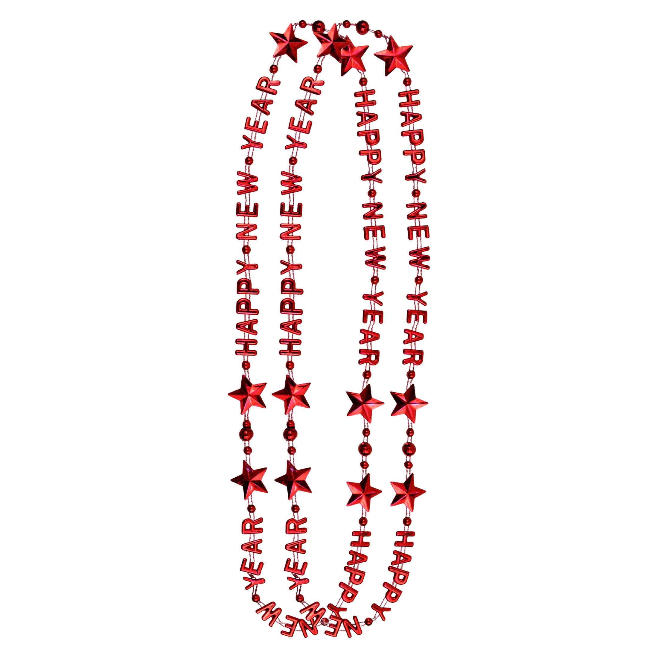 Colliers de perles rouges du Nouvel An, lot de 2, décorations festives, une façon originale de célébrer avec style, pour adultes