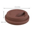thumbnail image 2 of OFFIGAM 4Ud De Silicona Para Taza De Café Con Agujero Para Beber Color Café, 2 of 7
