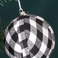 thumbnail image 5 of 6Pcs 7cm Christmas Tree Ball Plaid Fabric Wrapped Layout Xmas Party Decoration Ball Pendant, 5 of 8