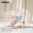 thumbnail image 7 of Sidagar 24 oz Ceramic Lined Insulated Everyday Tumbler, Leak-Resistant Straw Lid, Macron Blue, 7 of 7