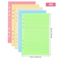 thumbnail image 1 of OULII 50Pcs Loose Leaf Notebook Paper A5 Filler Paper Blue 6-Hole Punch for Personal Use, 1 of 8
