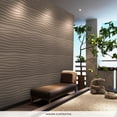 thumbnail image 2 of Panel 3D para pared, muro 3D, Panel decorativo resistente al agua , paquete de 10 piezas, Decoración oficina, casa, comercial, color blanco mate (S105) DECO  PVC S105 CUERDAS, 2 of 7