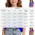 thumbnail image 3 of Fengqque off the Shoulder Girl's Shirts Short Sleeve Tops Gradient Color Loose Fit Summer Blouses Yellow 11-12 Years, 3 of 9