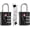 2 Black, variant on Suitcase Locks TSA Approved, 3 Digit Luggage Locks with Flexible  (30 in) for Travel, School & Gym Locker (Black, 2 Pack)