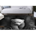 thumbnail image 2 of Bear Rugs, Animal Wild Rug, Baby Polar Bear Rugs, Modern Rugs, Cute Rug, Stair Rugs, Animal Rugs, Wedding Rugs, Machine Washable Rug, 3.3'x6.5' - 100x200 cm, 2 of 4