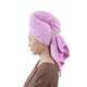 thumbnail image 2 of Pañuelo para la cabeza a cuadros, absorbente, grueso, para secar el cabello, gorro de baño de vellón coral, toalla para secar el cabello, 2 of 3