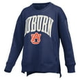 thumbnail image 2 of Women's Pressbox Navy Auburn Tigers Pocketed Arch Pullover Sweatshirt, 2 of 3