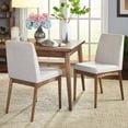 thumbnail image 3 of TMS Element 5-Piece Indoor Dining Set, Includes Table and Chairs, Walnut/Gray, 3 of 8
