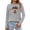 Grey, variant on Women's Long Sleeve T-Shirt Canada Maple Leaf Graphic Crew Neck Pullover Streetwear Casual Daily Top