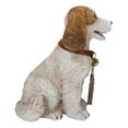 thumbnail image 4 of Tan And White English Cocker Spaniel Dog With Welcome Jingle Collar Sign Statue, 4 of 9