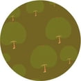 thumbnail image 1 of Ahgly Company Tapis Rond Lavable en Machine Intérieur Transitionnel Brun Bronze Foncé, 5 Pieds Rond, 1 of 7