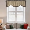 thumbnail image 2 of Black Brown Retro Greek Key Tie Up Valance Curtains for Windows, Kitchen Curtains Window Treatments, Geometric Greece Ancient Rustic Short Window Shades Valances for Bedroom Bathroom Cafe 54"x18", 2 of 8