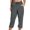 Dark Gray, variant on Women's Cargo Capri Pant with Pockets Fashion Lightweight Hiking Pants Drawstring Waist Outdoor Cropped Joggers,2XL,Coffee