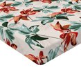 thumbnail image 4 of Ambesonne Floral Fitted Sheet, Retro Botany Exotic Leaves, Full Size, Pale Rust Seafoam Emerald, 4 of 5
