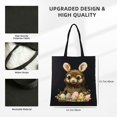 thumbnail image 3 of Leisuo Large Tote Top Handle Shoulder Bags Funny Sloth With Eggs Basket Easter Rabbit Women's Shopping Bag 14.1x15.7in, 3 of 6