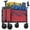 red, variant on Foldable trolley, equipped with wheels, with a load capacity of 220 pounds, a sturdy and durable mini foldable portable van with adjustable handles
