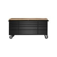 thumbnail image 2 of 15-Drawer Large Rolling Tool Chest, 72" Mobile Tool Storage Cabinet with Wheels and Wood Top, Garage Tool Box Organizer with Anti-Slip Liner for Warehouse, Workshop, 2 of 7