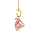 thumbnail image 3 of 2 cctw Simulated Pink Diamond Yellow Gold Plated Pendant with 16" Box Chain (8.0mm, Round Cut), 3 of 7