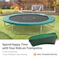 thumbnail image 4 of CoSoTower Coussin de Remplacement pour Trampoline de 14 Pi, Housse de Ressort Φ168 Pouces, Coussin de Sécurité Rond Universel Résistant à l'Eau pour Trampoline, Sans Trous pour Poteau, Vert, 4 of 7