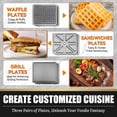 thumbnail image 4 of Wafflera FineMade 3 en 1: Parrilla para Paninis y Sandwiches, 4 of 8