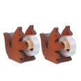thumbnail image 4 of LEEYNEER2 Pcs Desktop Tape Dispenser Small Double Packing Clear Office Light Brown, 4 of 7