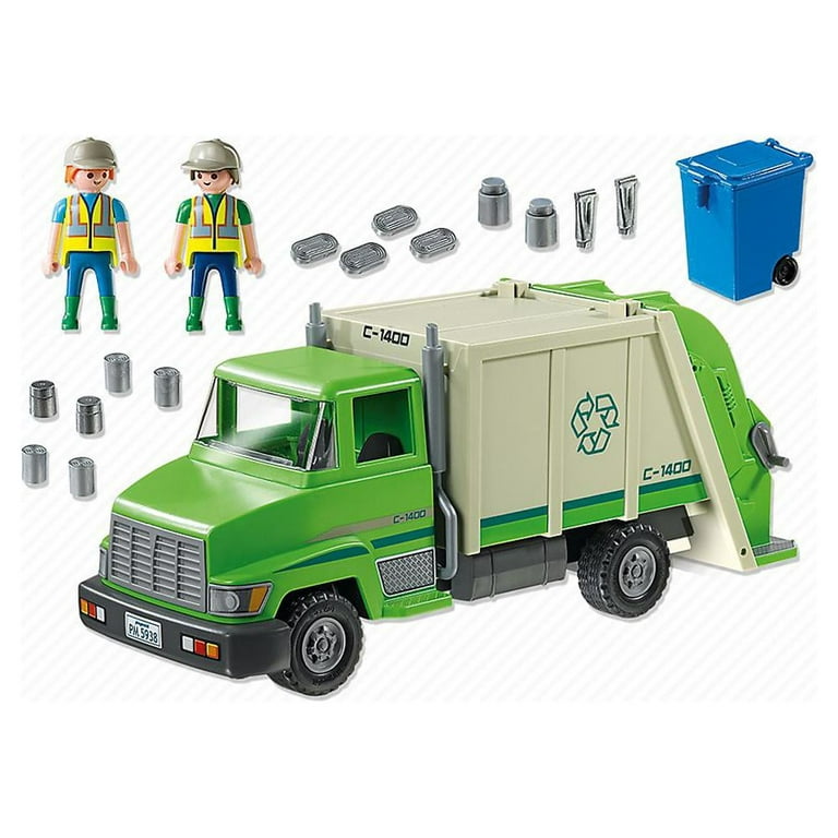 PLAYMOBIL Green Recycling Truck Vehicle Playset