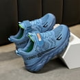 thumbnail image 5 of REMEMLITA Toddler Boy Tennis Shoes, Lightweight Breathable, Round Toe, Blue, Size 4, 5 of 7