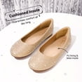 thumbnail image 4 of Zapatos de Vestir para Niña DREAM PAIRS Muy-Shine Dorados Slip On Plano Talla 4, 4 of 6