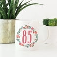 thumbnail image 2 of CTDream 11oz. Milestone Birthday Coffee Mug Gift, 85, Coral Floral Wreath Graphic, 1-Pack, 85th Birthday Unique Girl Woman Wife Gift Ideas for Her, 2 of 6