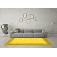 thumbnail image 3 of Ahgly Company Machine Washable Indoor Rectangle Solid Yellow Modern Area Rugs, 8' x 10', 3 of 4