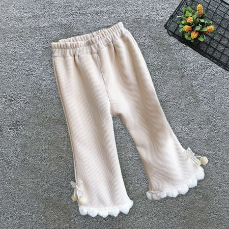 

BLTIBY Baby-Girls Pants Toddler Baby Girls Solid Color Long Pants Leggings Baby Pants Toddler Girl Bottoms Baby Comfortable Pants Newborn Girl Flare Pants 2024 Beige 2Y