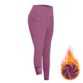 thumbnail image 6 of BLVB Women's Fleece Lined Leggings with Pockets Thermal Winter Workout High Waist Warm Yoga Pants Tight Full Length, 6 of 9