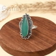 thumbnail image 2 of Chalcedony Stone Ring 925 Sterling Silver Statement Ring For Women Handmade Gemstone Christmas Jewellery Gift For Her Size 12.5, 2 of 7