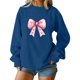 thumbnail image 4 of TaTaai Women's Valentine Bow Heart Print Sweatshirt, Cute Loose Pullover Top, Romantic Christmas Date Night Blouse, Soft Long Sleeve Casual Wear Gift, 4 of 4