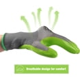 6 Pairs Garden Gloves, Work Glove with Eco Latex Palm Coated, Gardening ...