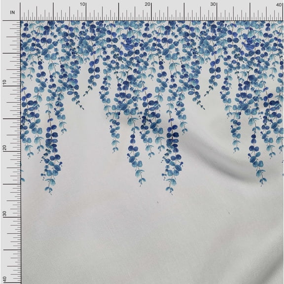 oneOone Cotton Flex Fabric Leaves Panel Print Fabric By Yard 40 Inch Wide