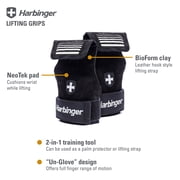Harbinger Un-Glove BioForm Large/X-Large SpiderGrip Black Weight Lifting Straps